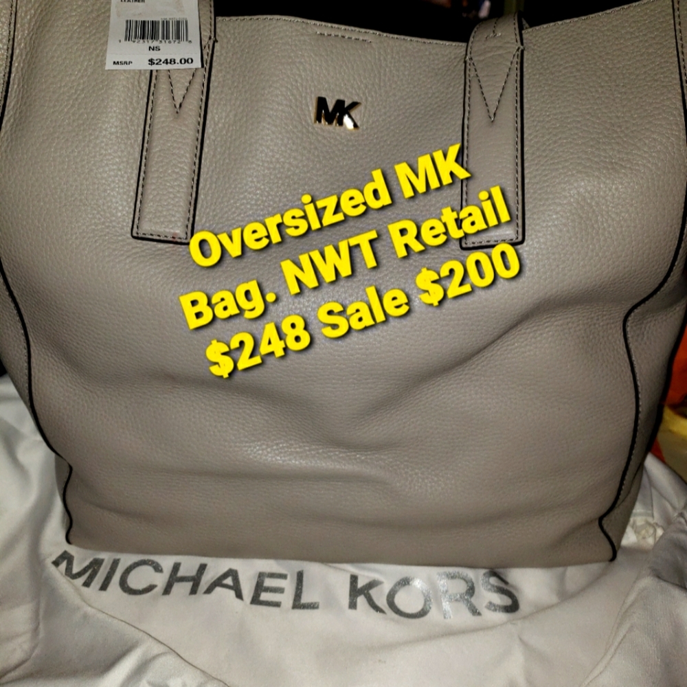 Michael Kors Gray Leather Tote